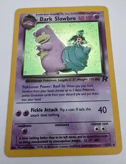 Dark Slowbro Holo Rare Team Rocket 12/82 Unlimited Pokemon TCG WOTC - LP - Image 1