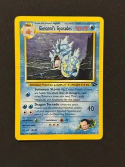 Giovanni’s Gyarados Holo Gym Challenge 5/132 #5 HP Pokemon (Damaged) - Image 1