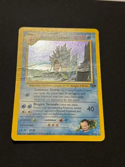 Giovanni’s Gyarados Holo Gym Challenge 5/132 #5 HP Pokemon (Damaged) - Image 2
