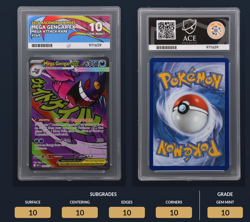 Pokemon TCG Ascended Heroes Mega Gengar EX 269/217 Ace 10 - Perfect Sub Grades - Image 3