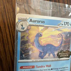 Aurorus 024/088 - Cosmo Holo - Pokemon Perfect Order stamped promo (sealed) - Image 2