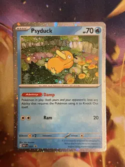 Pokemon TCG Psyduck MEP Black Star Promo #007 Cosmo Holo Mega Evolution - Image 1