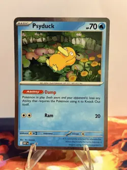Pokemon TCG Psyduck MEP Black Star Promo #007 Cosmo Holo Mega Evolution - Image 2