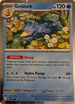 Pokemon TCG Golduck 008 Cosmos Holo Mega Evolution Promo - Image 1
