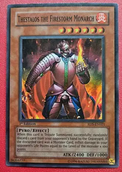 1x Yu-Gi-Oh! Thestalos The Firestorm Monarch - RDS-EN021 - Super - 1st Ed - NM - Image 1