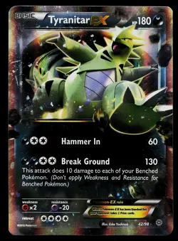 Pokemon Card - Tyranitar EX Holo XY - Ancient Origins 42/98 Ultra Rare - Image 1