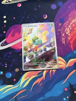 Pokemon TCG Stellar Crown Bulbasaur Holo Rare Card 143/142 Sv07 NM Condition - Image 1