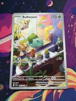 Pokemon TCG Stellar Crown Bulbasaur Holo Rare Card 143/142 Sv07 NM Condition - Image 2