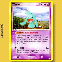Wynaut 70/108 - 2007 EX Power Keepers Common - Pokemon Card MP - Image 1