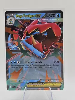 Pokemon Mega Feraligatr EX 043/217 ASC EN Holo 370 HP Stage 2 Water Card - Image 1