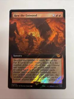 MTG. Hew the Entwood. Surge Foil Borderless. Lord of the Rings. #772 Mythic - Image 1
