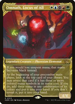 1x Omnath, Locus of All - Showcase NM Eng MTG - March of the Machine - Image 1