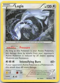 Lugia 78/124 XY - Fates Collide Pokemon Card MP - Image 1
