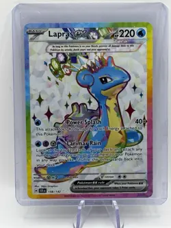 LAPRAS EX 158/142 ULTRA RARE STELLAR CROWN POKEMON NM/M - Image 1