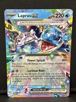 Lapras EX 32/142 Double Rare Holo - SV07 - Stellar Crown - NM - Pokemon TCG - Image 1