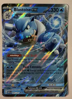 POKEMON TCG Blastoise ex 009/165 Sv: Scarlet & Violet 151 Holo - Image 1