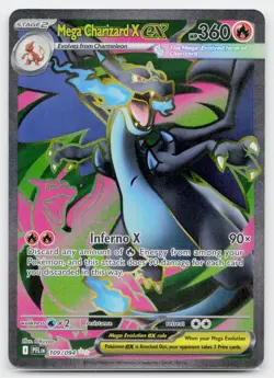 Pokemon Mega Charizard X Ex 109/094 Holo NM Phantasmal Flames (English) - Image 1