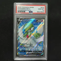 2020 Pokemon: GARDEVOIR V 070/073 [Champion's Path] Full Art Gem Mint PSA 10 💎 - Image 1