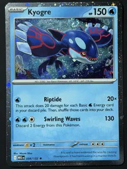Pokemon - Kyogre 034/132 - Mega Evolution Cosmos Holo - SWIRL - NM 🌀🌀🌀 - Image 1