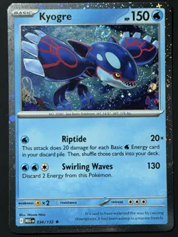 Pokemon - Kyogre 034/132 - Mega Evolution Cosmos Holo - SWIRL - NM 🌀🌀🌀 - Image 5
