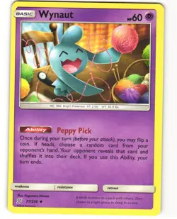 Wynaut Uncommon Pokemon TCG Unified Minds 77/236 LP - Image 1