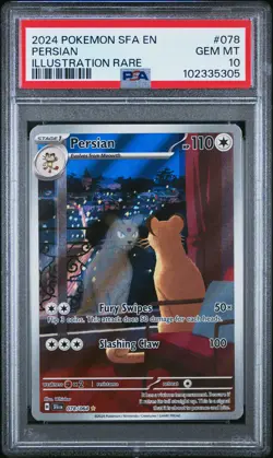 Pokemon Shrouded Fable Persian 78/64 Illustration Rare Holo PSA 10 GEM MINT 078 - Image 1