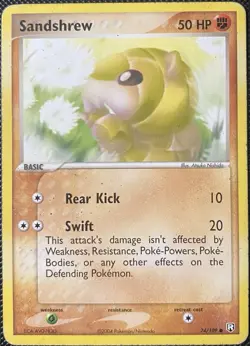 Sandshrew 74/109 Team Rocket Returns Regular - Pokemon Card - Image 1