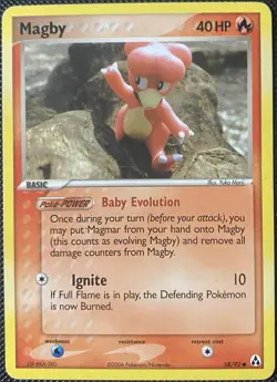 Magby 58/92 Legend Maker Regular - Pokemon Card - Image 1