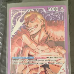 Bandai Donquixote Doflamingo Leader One Piece CCG Card OP14-060 5000 Leader - Image 1