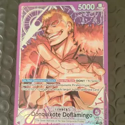 Bandai Donquixote Doflamingo Leader One Piece CCG Card OP14-060 5000 Leader - Image 3