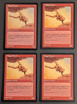 MTG Card - 4x Mogg Fanatic- Tempest - NM/LP - Vintage Magic The Gathering - 1997 - Image 1