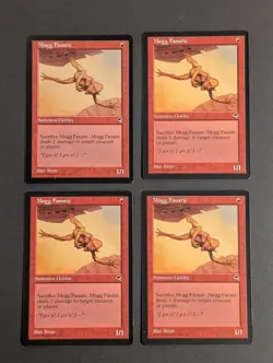 MTG Card - 4x Mogg Fanatic- Tempest - NM/LP - Vintage Magic The Gathering - 1997 - Image 2