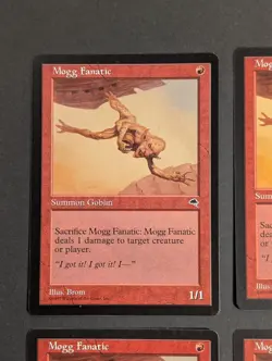 MTG Card - 4x Mogg Fanatic- Tempest - NM/LP - Vintage Magic The Gathering - 1997 - Image 3