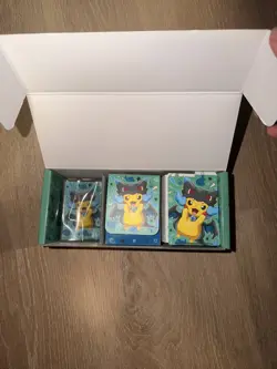 2016 Pokemon Box Pikachu Poncho Mega Charizard XY - Sleeve + Deck Box - No Cards - Image 3