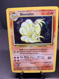 Pokemon TCG Base Set Lot of 2 Card Holo Rare Ninetales & Poliwrath 1999 VTG WOTC - Image 2