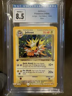 1999 Pokemon TCG Jungle Jolteon Holo 1st Edition CGC 8.5 4/64 Card Stock - Image 1