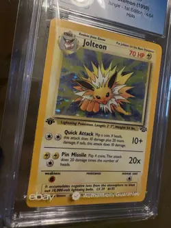 1999 Pokemon TCG Jungle Jolteon Holo 1st Edition CGC 8.5 4/64 Card Stock - Image 2