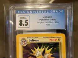 1999 Pokemon TCG Jungle Jolteon Holo 1st Edition CGC 8.5 4/64 Card Stock - Image 4