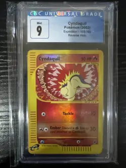 CGC 9 MINT Cyndaquil 2002 Expedition 105/165 Pokemon Card - Image 1