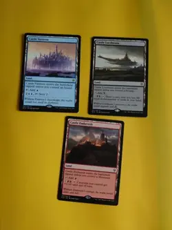 Castle x3 Locthwain, embereth, vantress Throne of Eldraine Rare. MTG Card. - Image 1