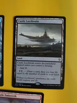 Castle x3 Locthwain, embereth, vantress Throne of Eldraine Rare. MTG Card. - Image 3