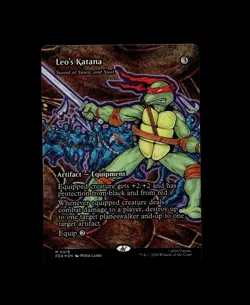 Leo's Katana - Sword of Sinew and Steel (Borderless) TMNT Eternal-Legal Foil - Image 1