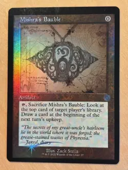 MTG Magic Gathering Mishra's Bauble Schematic Foil Retro Frame Brothers' War LP - Image 1