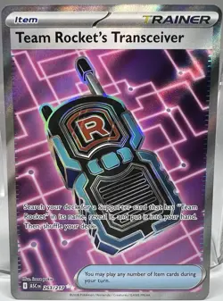 Pokemon Team Rocket's Transceiver 263/217 ASC Rare Foil Trainer Full Art TCG - Image 1