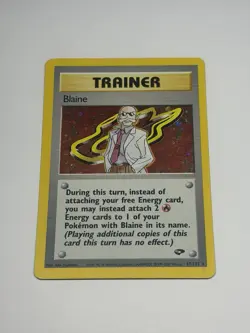 Pokemon Blaine Gym Challenge 17/132 Swirl Holo Rare Unlimited Wizards 2000 LP - Image 1