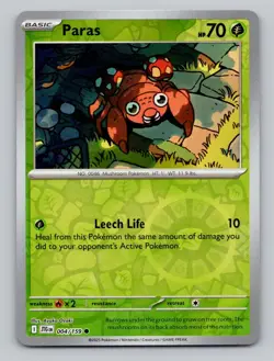 Reverse Holo Paras 004/159 Common Journey Together Pokemon - Image 1