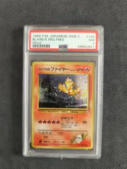 Pokemon 1999 Blaine's Moltres 146 Gym 2 Holo Japanese Vintage PSA 7 NM - Image 1