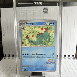 Pokemon Feraligatr 213 Scarlet & Violet Black Star Promo TAG Graded 10 - Image 1