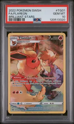 Pokemon Sword & Shield Brilliant Stars Flareon Trainer Gallery TG01/TG30 PSA 10 - Image 3