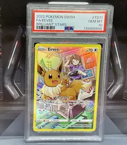 Eevee tg11/tg30 Pokemon SWSH: Brilliant Stars PSA 10 Gem Mint - Image 1